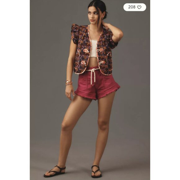 Anthropologie Pink Pilcro Slouchy Frayed Denim Shorts Size 27 New With T… - Picture 3 of 12